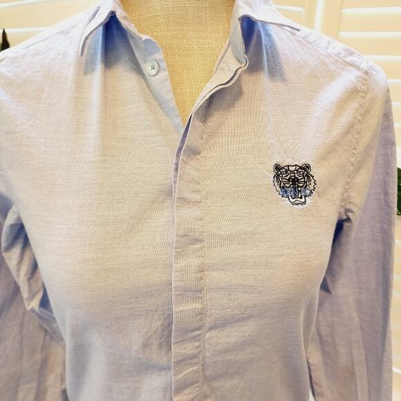KENZO PARIS LIGHT BLUE BUTTON DOWN SIZE 34 (2) - Picture 2 of 9